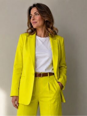Endless Rose Bold Neon Yellow Blazer size small